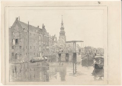 Stadsbild med Montelbaanstoren av Willem Arnoldus Witsen