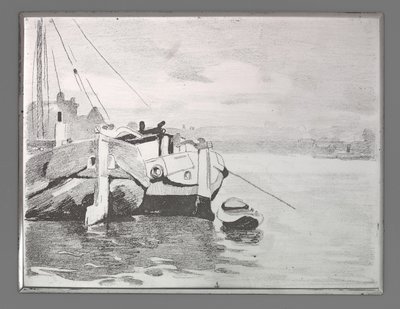 Två pråmar av Willem Arnoldus Witsen