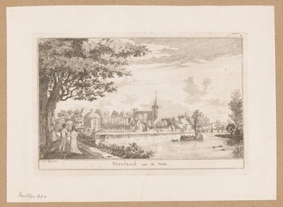 Vy över Vreeland Vreeland aan de Vecht (titel på objekt) av Willem Writs (possibly)
