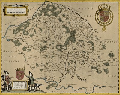 Karta över Valois av Willem and Joan (1596 1673) Blaeu