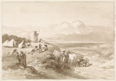 Bivack i ett kuperat landskap av Willem de Famars Testas