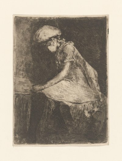 Läsande tjej (i profil) (originaltitel) av Willem de Zwart (signed by artist)
