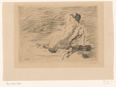 Liggande naken kvinna Reclining Naken (originaltitel) av Willem de Zwart (signed by artist)