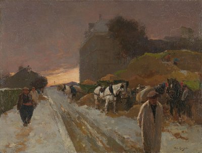 Gata i Montmartre, Paris, på vintern av Willem de Zwart