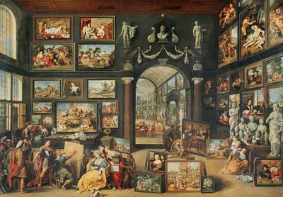 Studion i Apelles av Willem van II Haecht