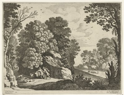 Cephalus och Procris Italienska landskap (serietitel) av Willem van Nieulandt (II)