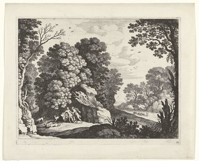 Cephalus och Procris Italienska landskap (serietitel) av Willem van Nieulandt (II)