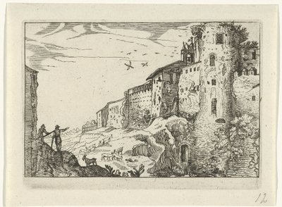 Landskap med romerska ruiner Romerska ruiner (serie 2) (serietitel) av Willem van Nieulandt (II)
