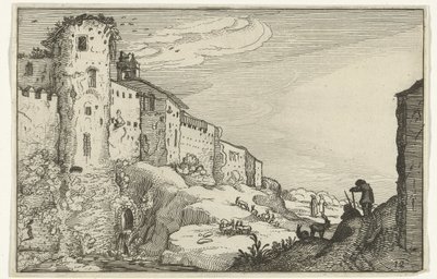 Landskap med romerska ruiner Romerska ruiner och kustlandskap (serie 1) (serietitel) av Willem van Nieulandt (II)