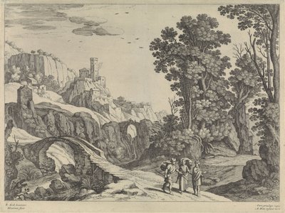 Landskap med Emmausresenärerna av Willem van Nieulandt (II)