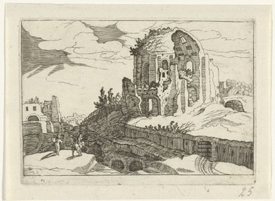 Nymfaeum i Rom Romeinse ruïnes (serie 2) (serietitel) av Willem van Nieulandt (II)