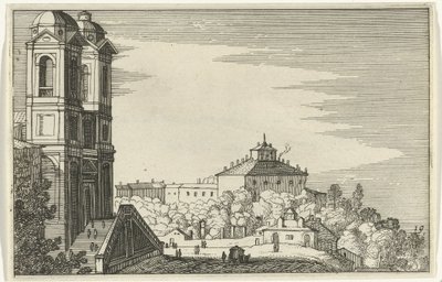 Trinità dei Monti i Rom Romeinse ruïnes en kuslandschappen (serie 1) (serietitel) av Willem van Nieulandt (II)