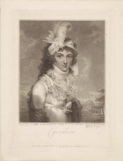 Porträtt av Caroline Amalia Elisabeth av Brunswick-Wolfenbüttel av Willem van Senus