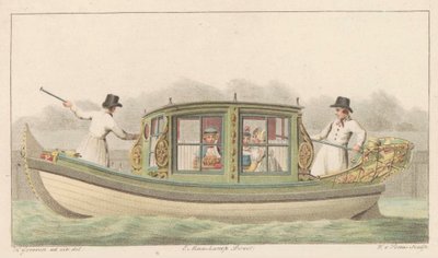 Zaan tältjakt, 1816 En Noord-Hollandsch Tentjagtje på Zaan / Une barque de Compagnie nommée Tentjagje à Zaandam (titel på objektet) av Willem van Senus
