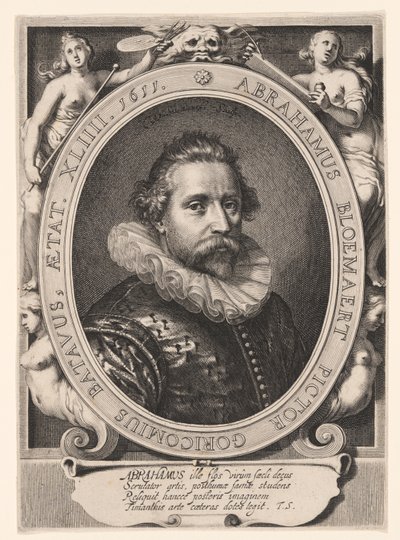 Porträtt av Abraham Bloemaert av Willem van Swanenburgh