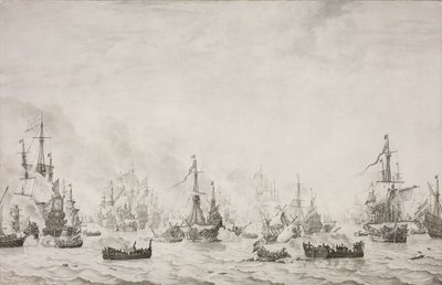 Slaget vid Downs Slaget vid Downs mot den spanska armadan, 21 oktober 1639 av Willem van de Velde (I)