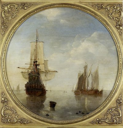 Skeppar vid ankar av Willem van de Velde (II)