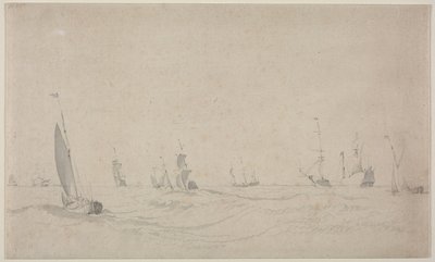 Frakt på ett grovt hav, 1665. av Willem van de Velde