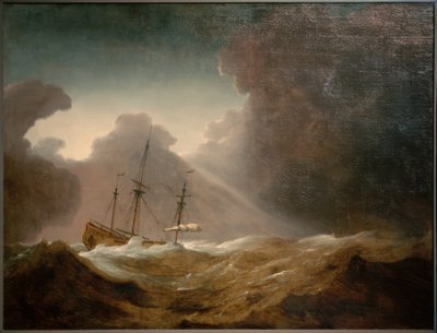 Holländskt skepp före en annalkande storm av Willem van de Velde the Younger