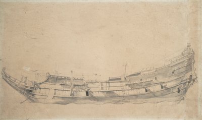 Porträt einer niederländischen Fregatte, ca. 1655 von Willem van de Velde the Younger