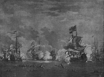 Sir Edward Spragge och Cornelius Tromp, sent 1600-tal av Willem van de Velde the Younger