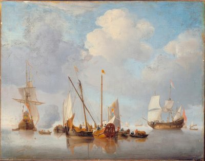 efter W. v. d. Velde d. J., Ett lugn av Willem van de Velde the Younger