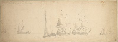 Holländska fartyg i en sjö, 28 maj-7 juni 1665 av Willem van de the Elder Velde