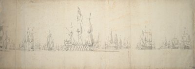 Dagen före slaget vid Lowestoft, 2-12 juni 1665 av Willem van de the Elder Velde