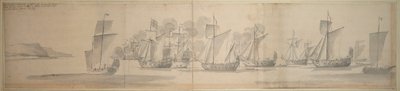 Maria av Modenas resa från Calais till Dover den 21 november/1 december 1673 av Willem van de the Elder Velde