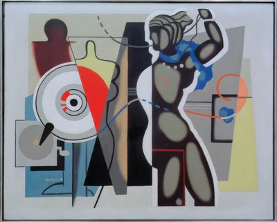 Kvinna med uppsträckt arm av Willi Baumeister