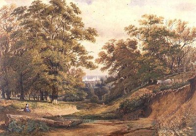 En scen i Bagley Wood nära Oxford (akvarell och kroppsfärg) av Joseph Mallord William Turner