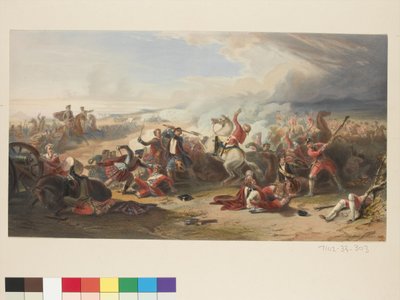 The Field of Prestonpans, graverad av Mouilleron av William (after) Allan