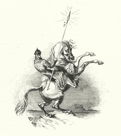 Horseman Of Brass (gravyr) av William (after) Harvey