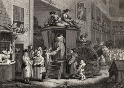 Country Inn Yard, graverad av Timothy Engleheart (1803-79) från 