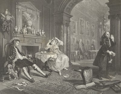 Äktenskap a la Mode av William (after) Hogarth