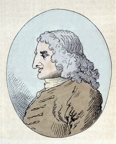 Porträtt av Henry Fielding av William (after) Hogarth