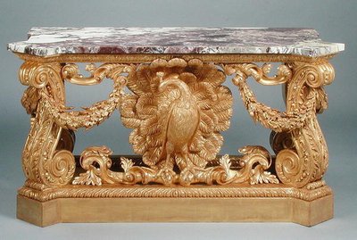 Bord, ca 1735 (snidat förgyllt trä) av William (after) Kent