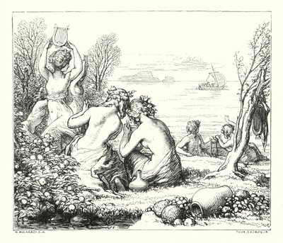 The Sea-Fairies (gravyr) av William (after) Mulready