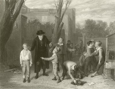 Kampen avbröts (gravyr) av William (after) Mulready
