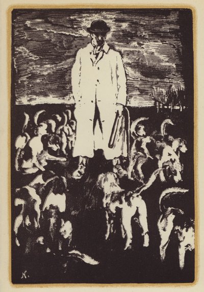 Illustration för Memoirs of a Fox-Hunting Man av Siegfried Sassoon (träsnitt) av William (after) Nicholson