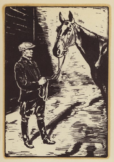 Illustration för Memoirs of a Fox-Hunting Man av Siegfried Sassoon (träsnitt) av William (after) Nicholson