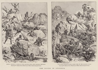 The Rising in Rhodesia (gravyr) av William (after) Ralston