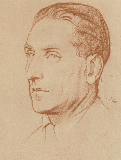 Compton Mackenzie (litho) av William (after) Rothenstein