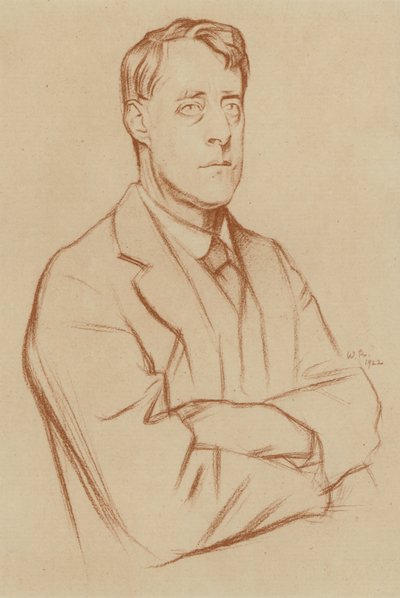Laurence Binyon (litho) av William (after) Rothenstein