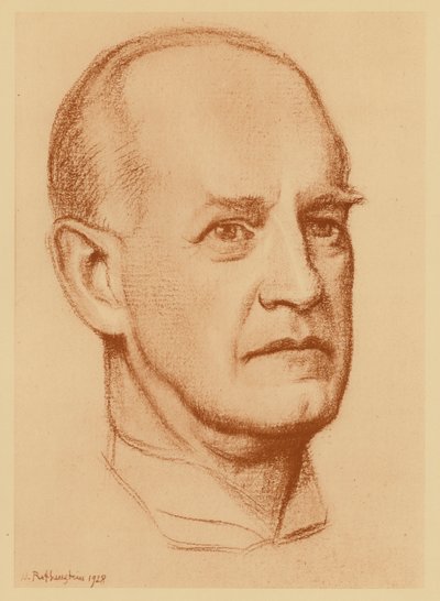 Porträtt av John Galsworthy (litografi) av William (after) Rothenstein