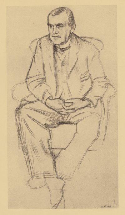 Porträtt av Philip Wilson Steer (litografi) av William (after) Rothenstein