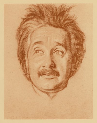Porträtt av professor Albert Einstein (litografi) av William (after) Rothenstein