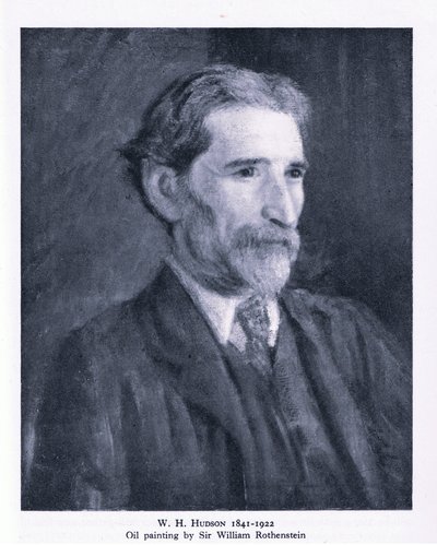 Porträtt av W. H. Hudson (litho) av William (after) Rothenstein