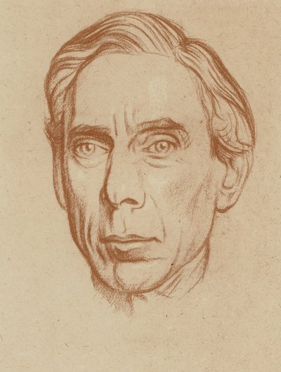 Hon Bertrand Russell (litho) av William (after) Rothenstein