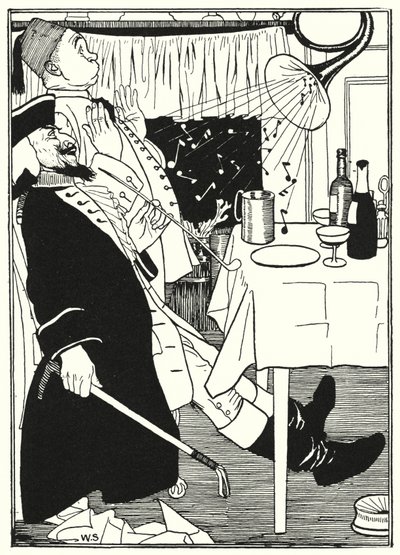 Illustration för Baron Munchausens äventyr (gravyr) av William (after) Strang